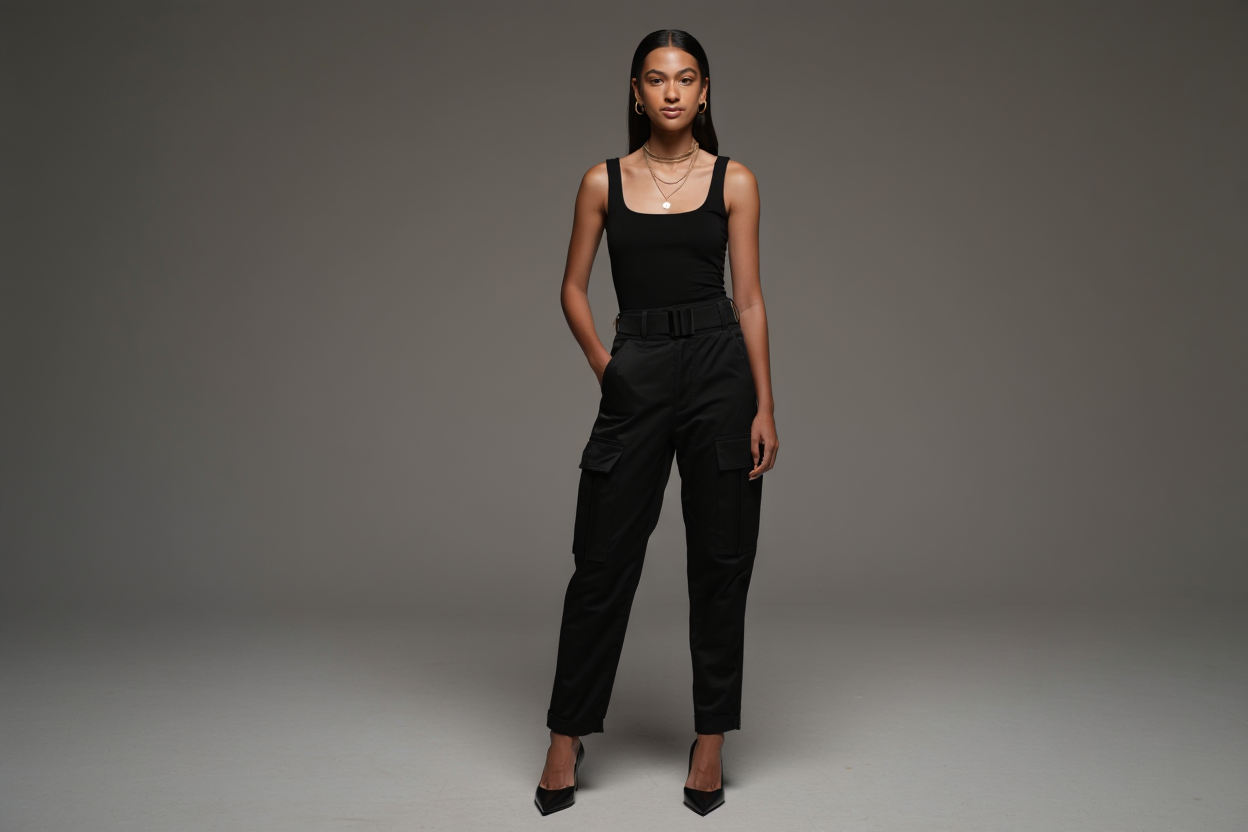 Calça Cargo: A Tendência Que Dominou as Passarelas e Vai Reinar no Street Style em 2025 - Revista ESTILO Calça cargo - Look Minimalista - Revista Estilo - Revistas de Moda